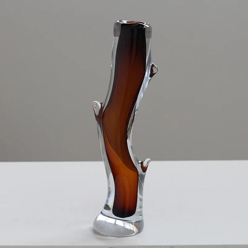 Afralia™ Glass Vase Branch Fork Shape Thick Bottle Floral Arrangement Terrarium