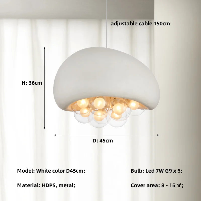Afralia™ Nordic G9 LED Pendant Lights with HDPS Glass Shades for Dining Room