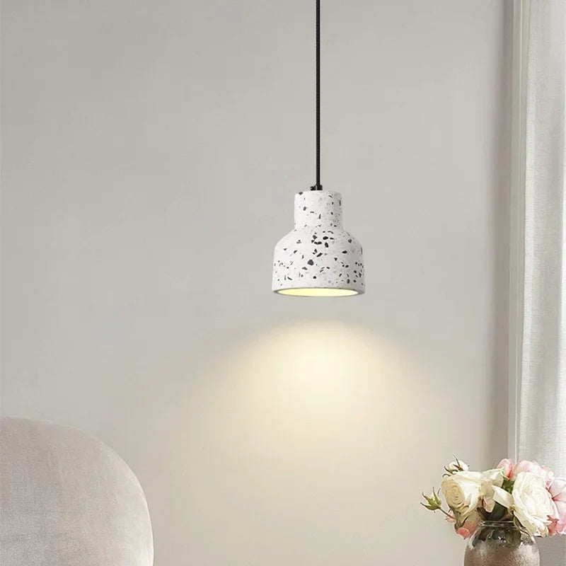 Afralia™ Terrazzo LED Pendant Lamp: Minimalist Nordic Design for Bedroom, Dining, Living Room