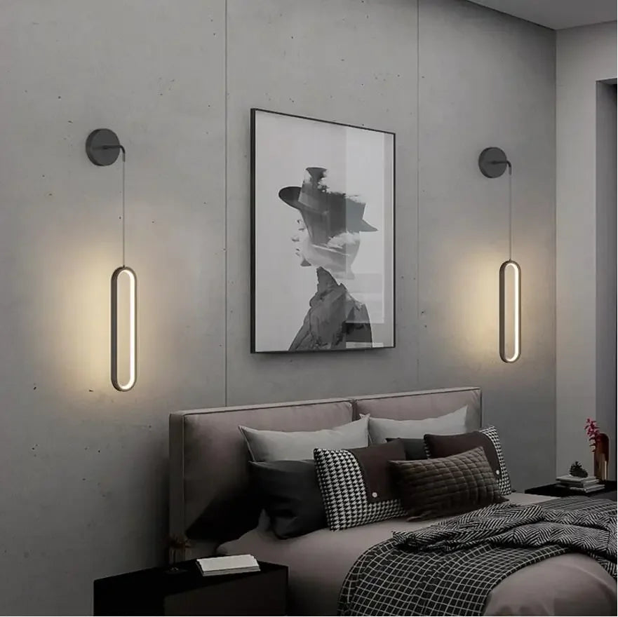 Afralia™ Modern LED Wall Lamps for Bedroom Living Room Stairs Corridor Interior Lighting