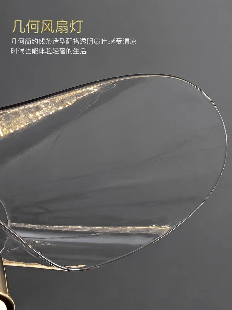 Afralia™ Crystal Luxury Ceiling Fan Light with Invisible Blades & Remote Control