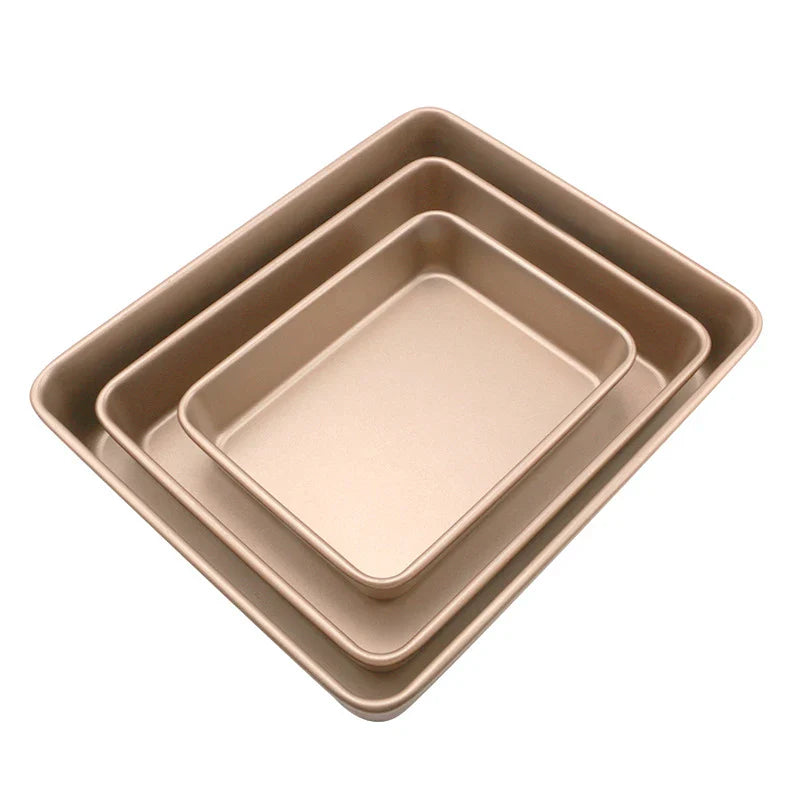 Afralia™ Carbon Steel Cake Baking Tray Non-Stick Bread Mold Bakeware