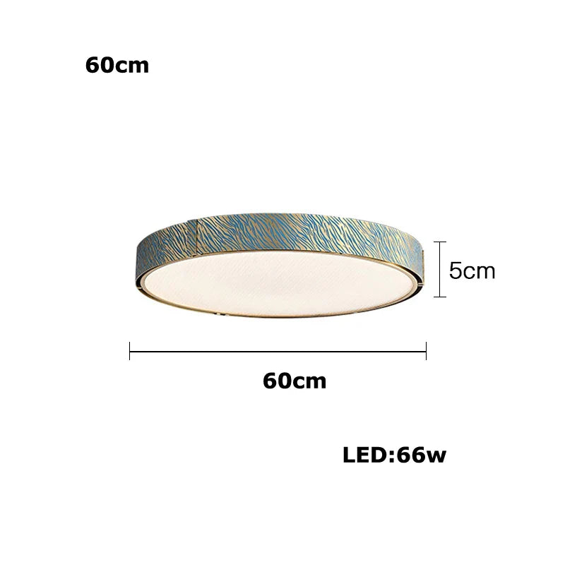 Afralia™ Blue Copper Crystal LED Ceiling Chandelier for Dinning Room
