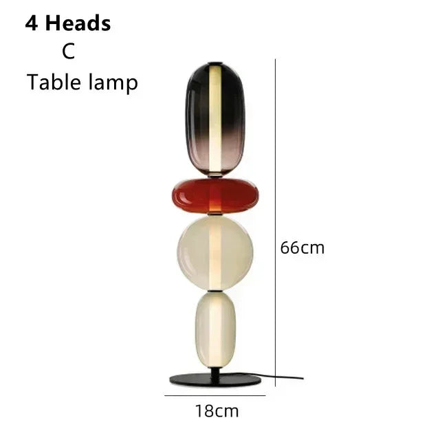 Afralia™ Glass Floor Lamp LED Table Light - Italian Design High Quality