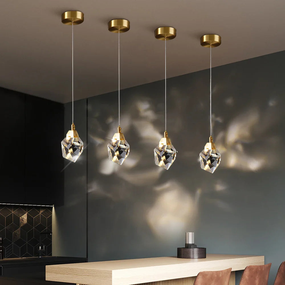 Afralia™ Crystal LED Ceiling Chandelier: Stylish Lighting for Home Decor