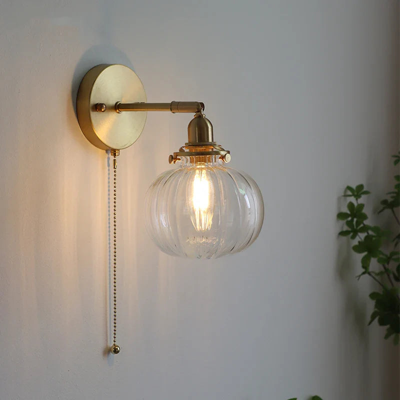 Afralia™ Glass Ball Wall Lamp Sconce Modern Nordic Sconce Lighting for Bedroom Mirror