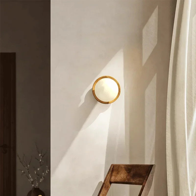 Nordic Retro Cream Bed Head LED Wall Sconces by Afralia™