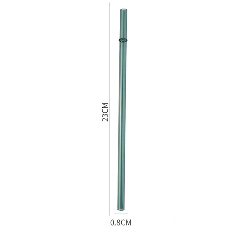 Afralia™ Glass Bent Straw 200mm - Reusable Cold Beverage Drinking Straw