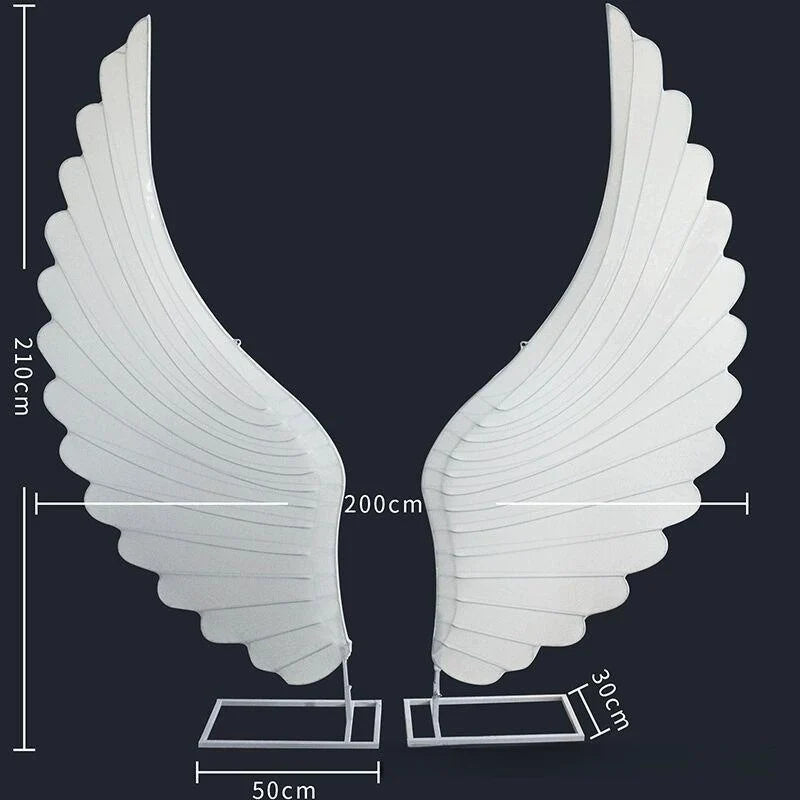 Afralia™ Luminescent Angel Wings LED Decoration Lamp for Modern Fairy Party Stage