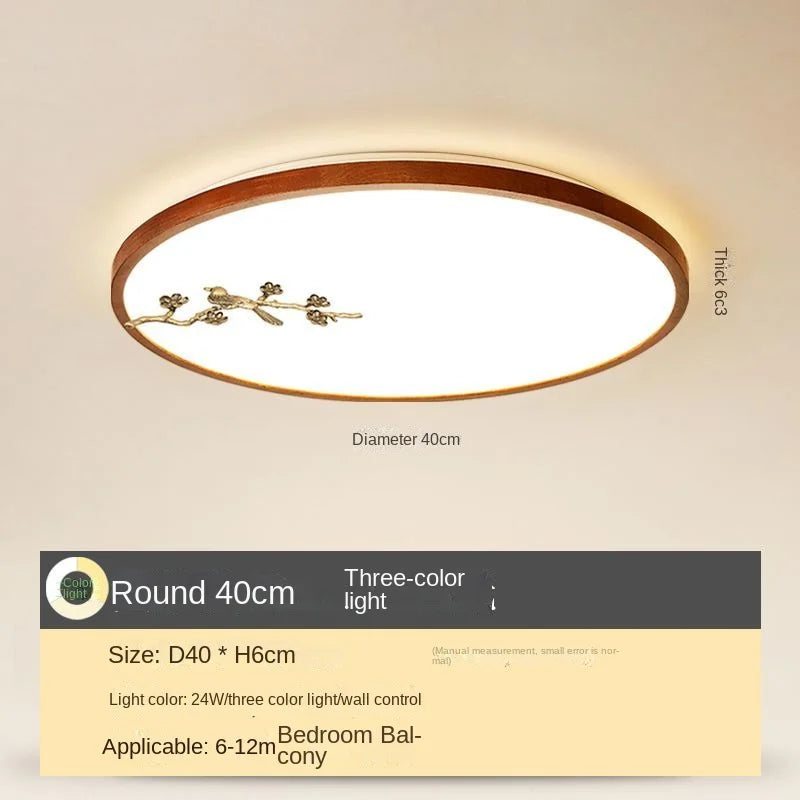 Afralia™ Chinese Style LED Ceiling Lamp, Ultra-Thin Round Design for Living Room and Bedroom