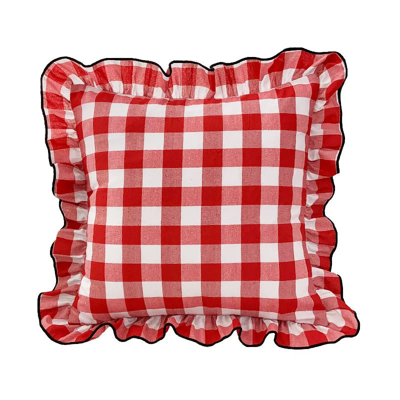 Afralia™ Festive Velvet Bow Patchwork Cushion Cover 45*45, Christmas Decor Pillowcase