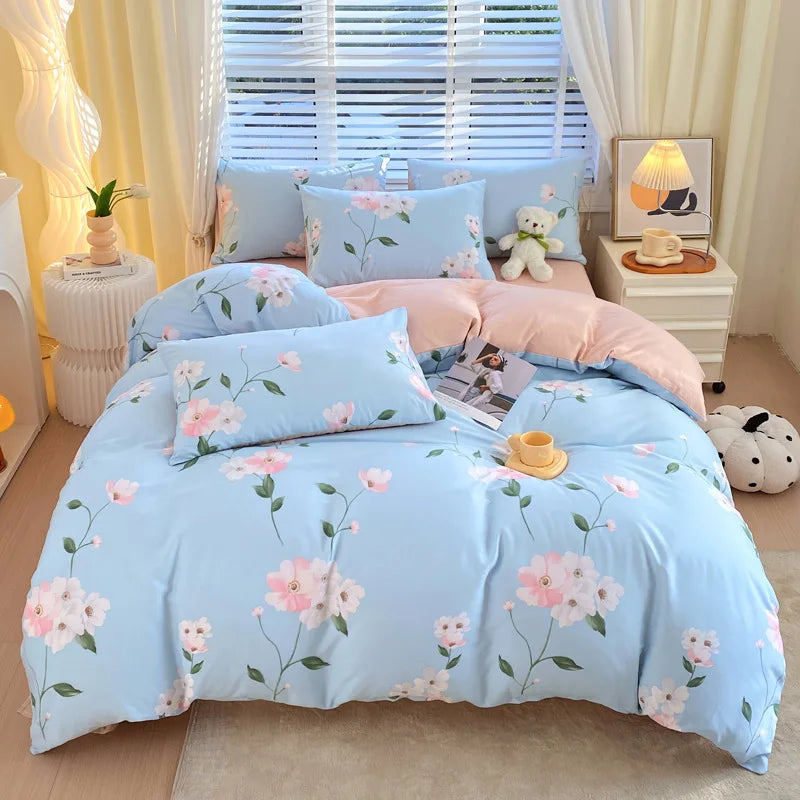 Afralia™ Cotton Single Duvet Cover - Skin Friendly Quilt Cover for Single King Bed