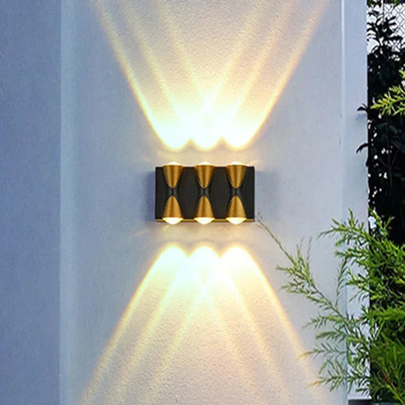 Afralia™ Matte Black Gold LED Wall Light Sconce for Home Decor, Living Room, Bedside, Garden, 4W