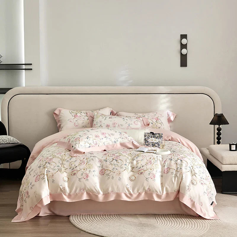 Afralia™ Eucalyptus Fiber Bedding Set: Duvet Cover, Bed Sheet, Fitted Sheet, Pillowcases
