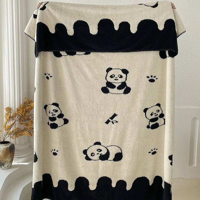 Afralia™ Milk Velvet Blanket: Double-Sided Printed Luxury Sofa Cover for All Seasons