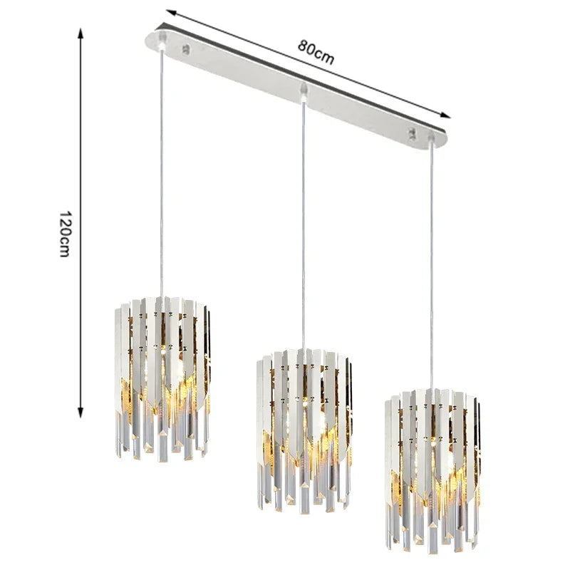 Afralia™ Gold K9 Crystal LED Chandelier for Living Room Kitchen Dining Bedroom