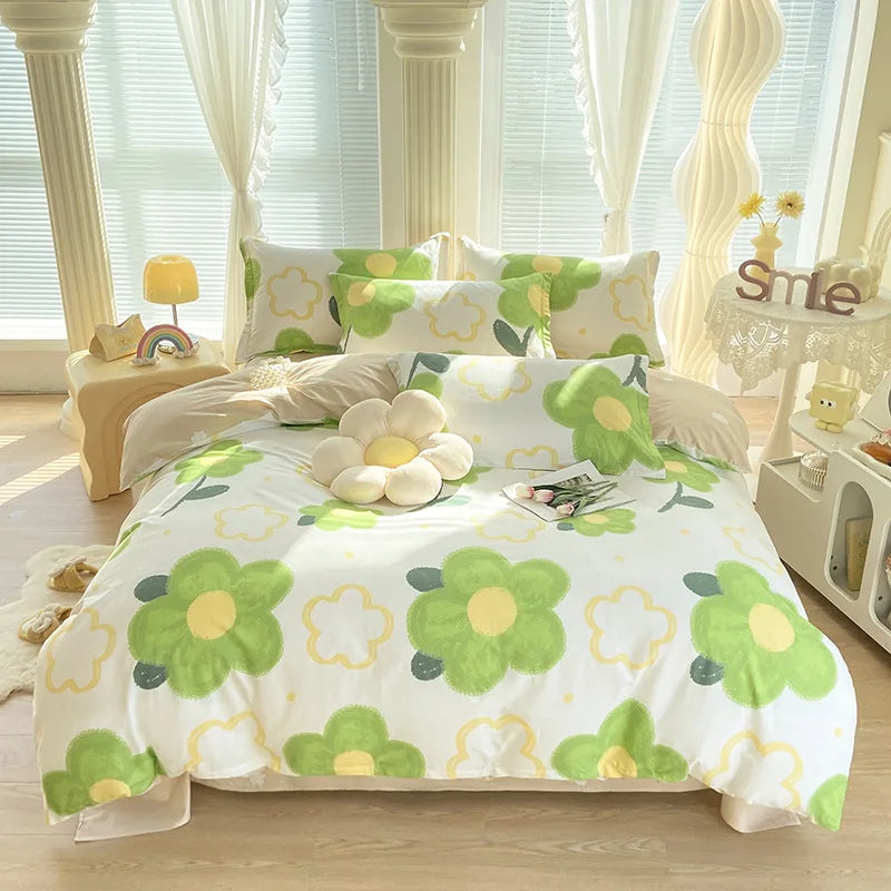 Afralia™ Cotton Printed Bedding Set for Sweet Cozy Sleep