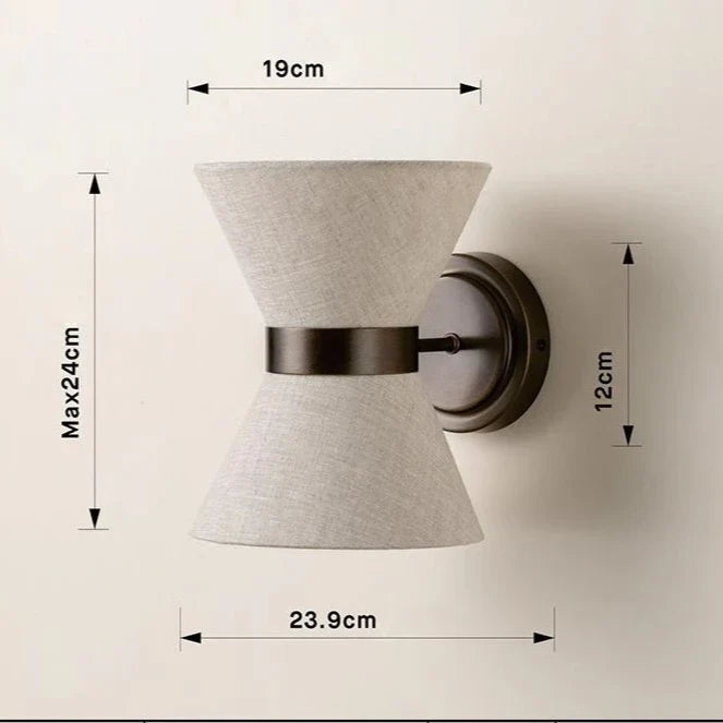 Afralia™ Wabi-sabi Cloth Wall Lamp Simple Japanese Style Living Room Bedroom Light