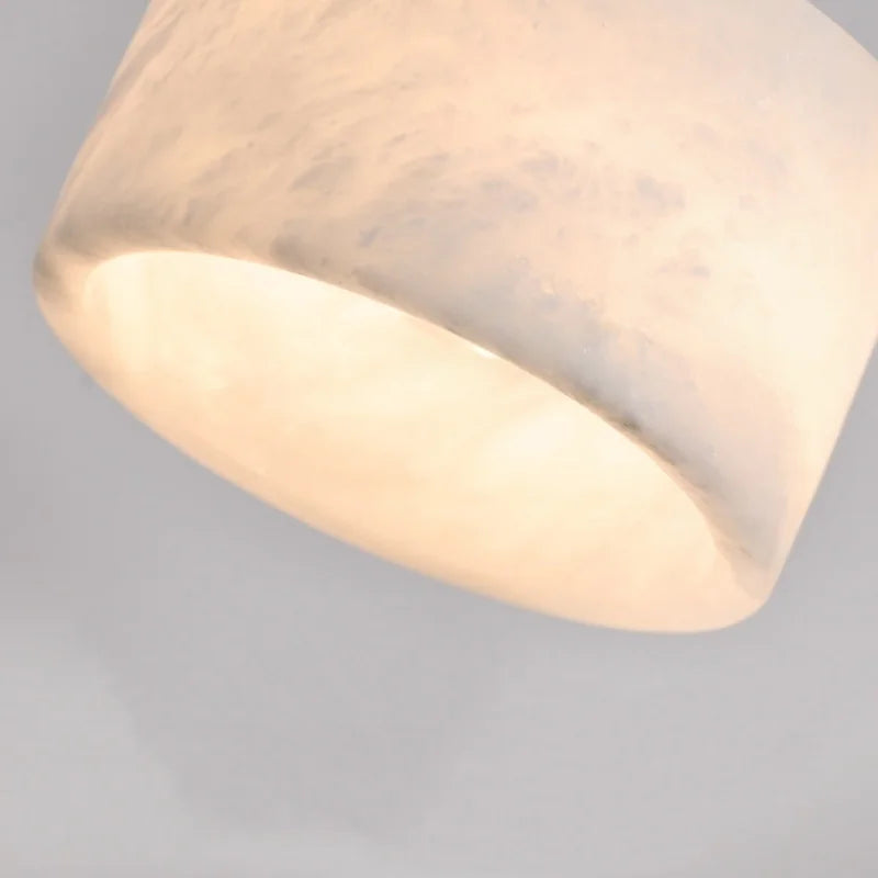 Afralia™ Iron Marble LED Pendant Light Fixture Modern Hanging Lamp Interior Decor