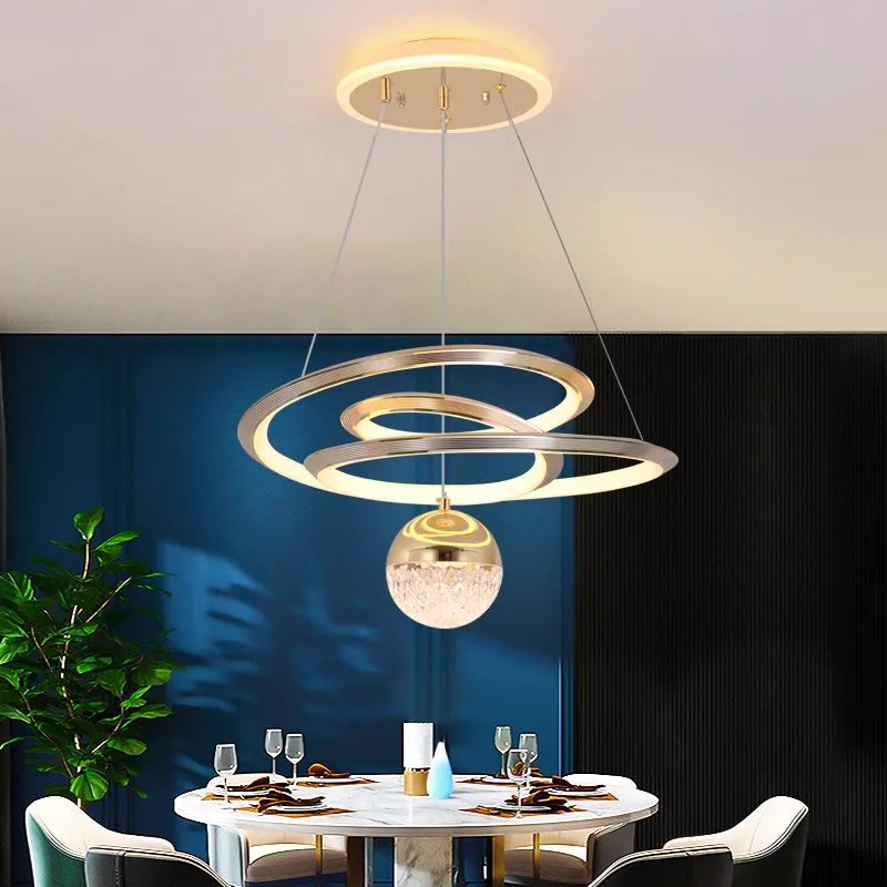 Afralia™ Modern LED Pendant Chandeliers for Home Decor and Indoor Lighting