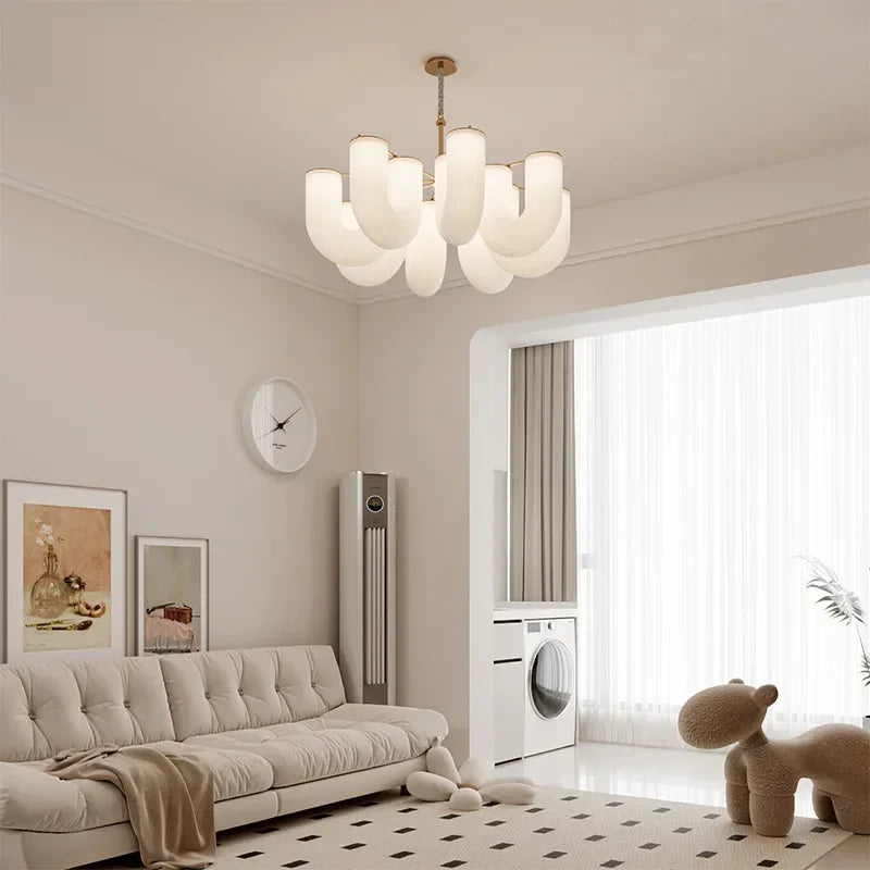 Afralia™ Nordic Minimalism U-shaped Pendant Lights with Rotational Molding for Home Decor