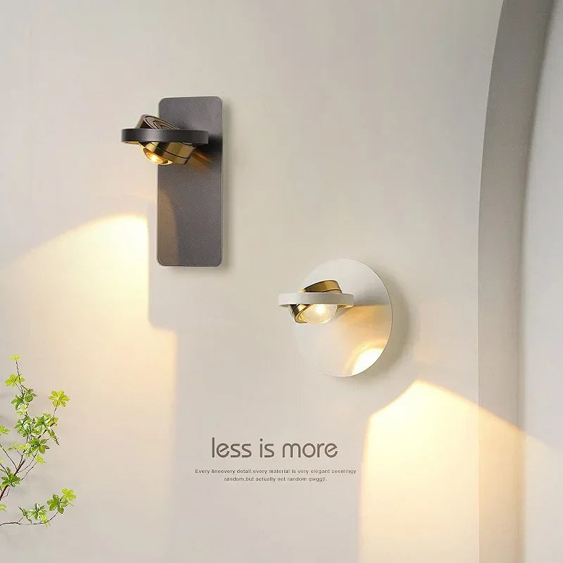 Afralia™ LED Rotatable Wall Lamp for Bedroom Living Room - Modern Indoor Wall Sconces