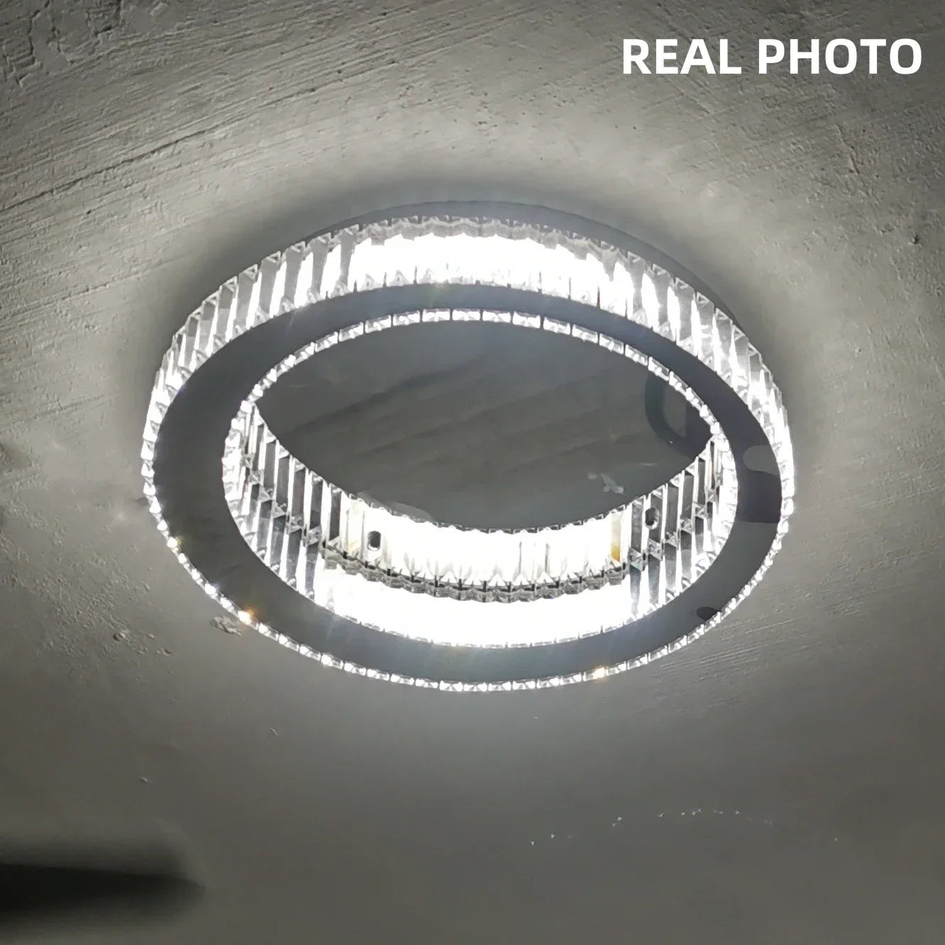 Afralia™ Modern K9 Crystals Dimmable LED Ceiling Light - Art Decor Luminarias