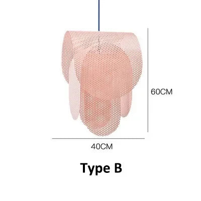 Afralia™ Posie Pendant Lamp: Nordic Pink Net Lighting for Children's Room & Study