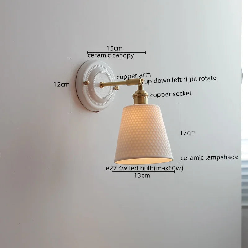 Afralia™ Modern Ceramic LED Wall Lamp for Home Decor