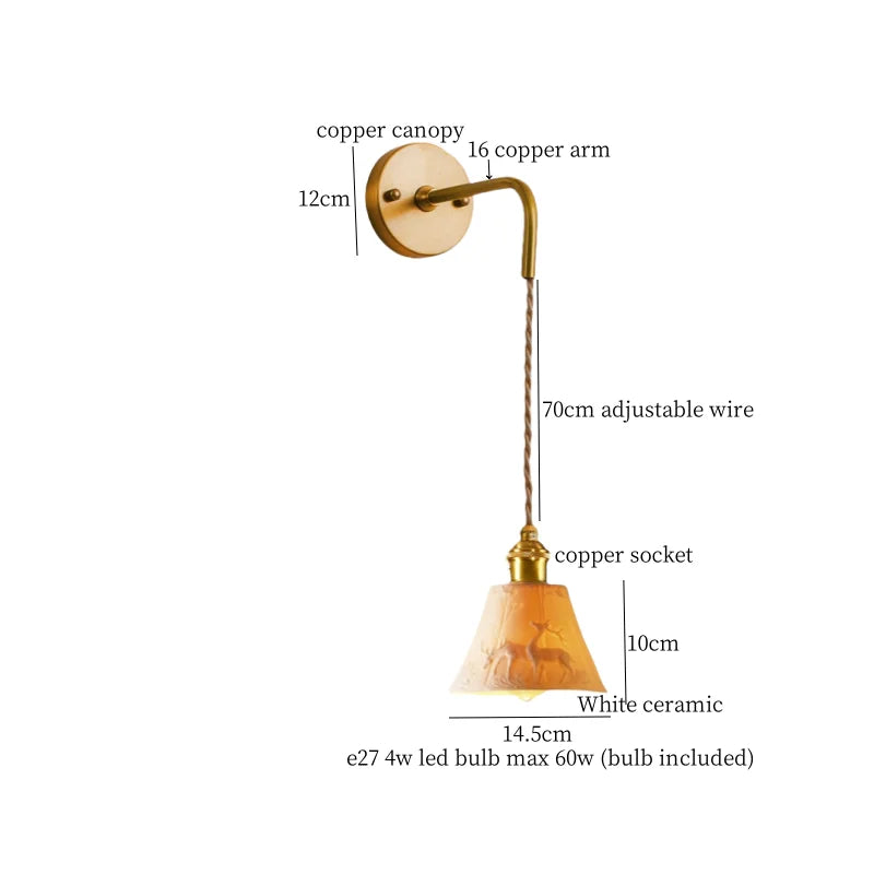 Afralia™ Ceramic LED Wall Sconce - Vintage White, Nordic Minimalism