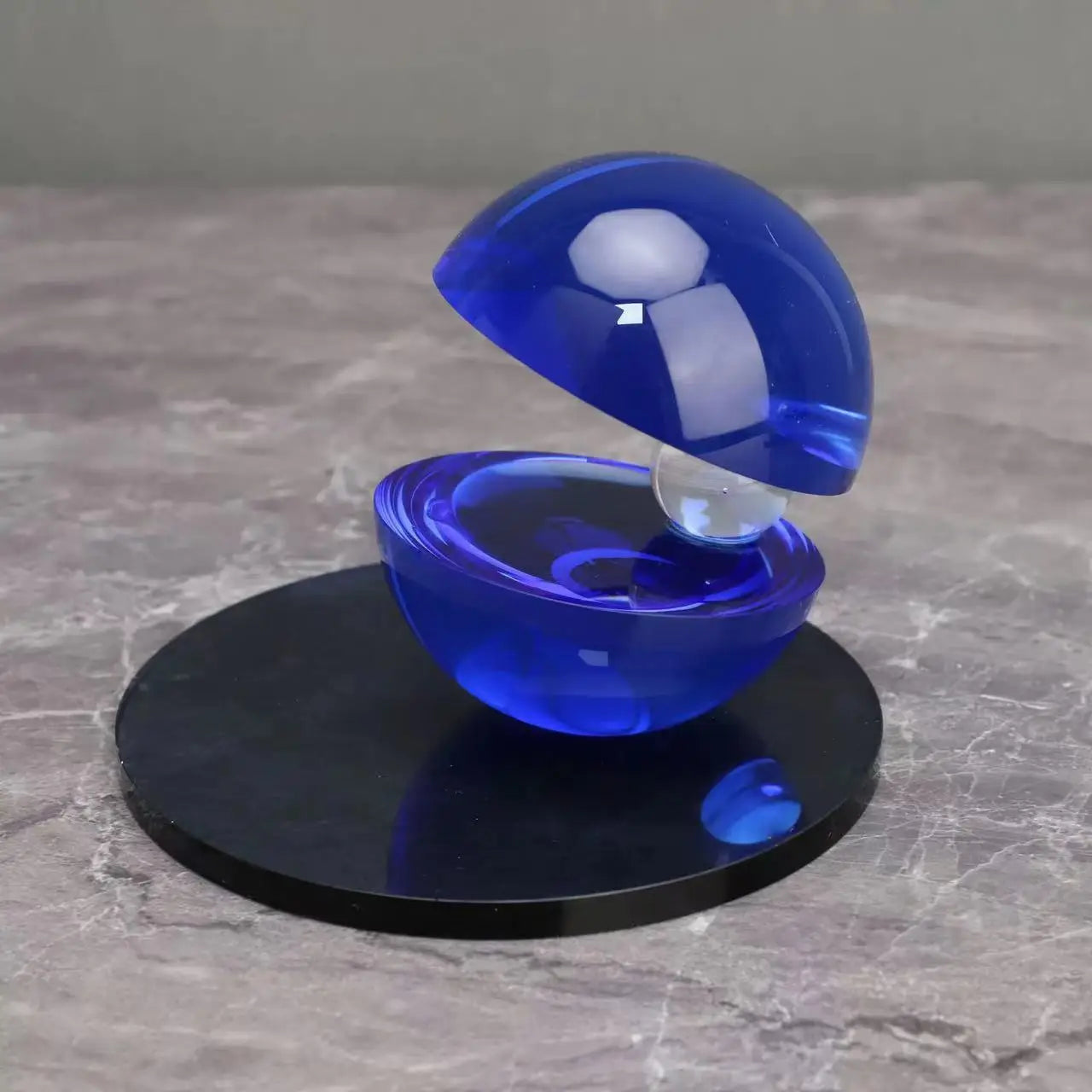 Afralia™ Crystal Glass Abstract Home Decor Semi-circle Ornaments