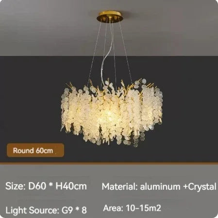 Afralia™ Modern Crystal Chandelier for Living Room Dining Bedroom - Long LED Pendant Light
