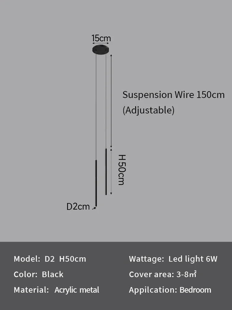 Afralia™ Modern LED Pendant Lights for Bedroom and Living Room Decor