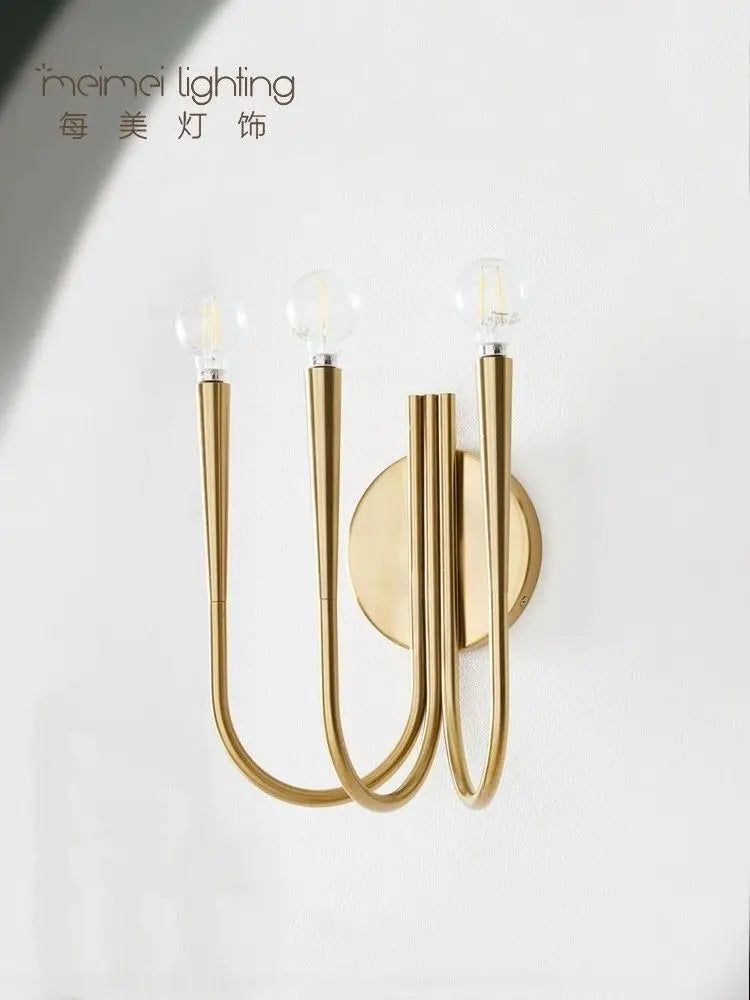Afralia™ Vintage Copper LED Chandelier Gold Luxury Ceiling Lamp for Kitchen & Living Room