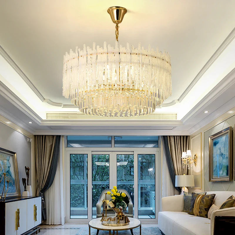 Afralia™ Crystal Glaze Ceiling Chandeliers: Nordic Luxury for Home Dining Room