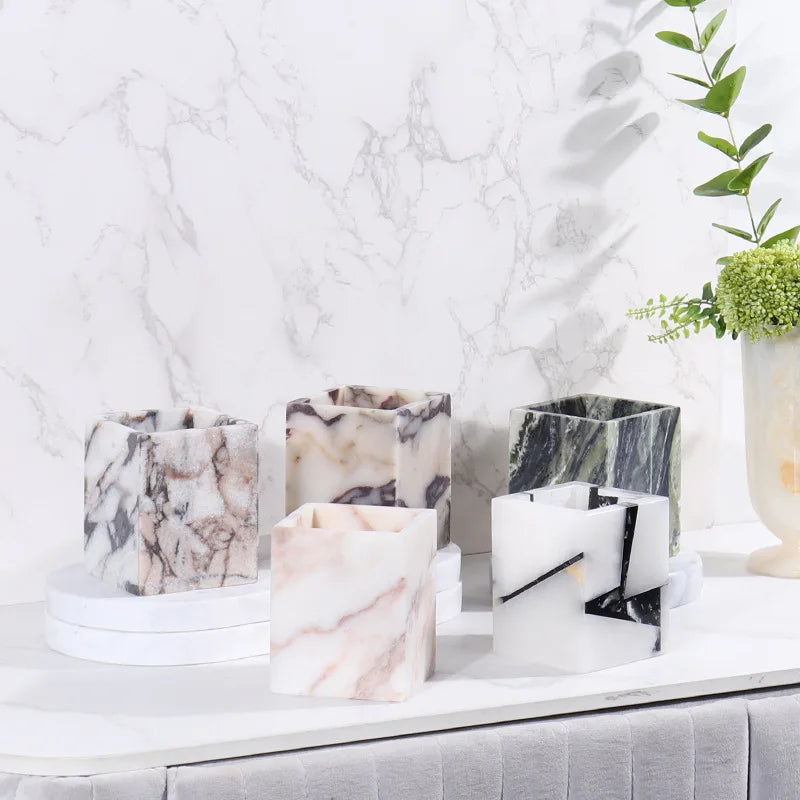 Afralia™ Marble Candle Holder: Elegant Table Centerpiece for Home Decor, Weddings, and Romantic Dinners