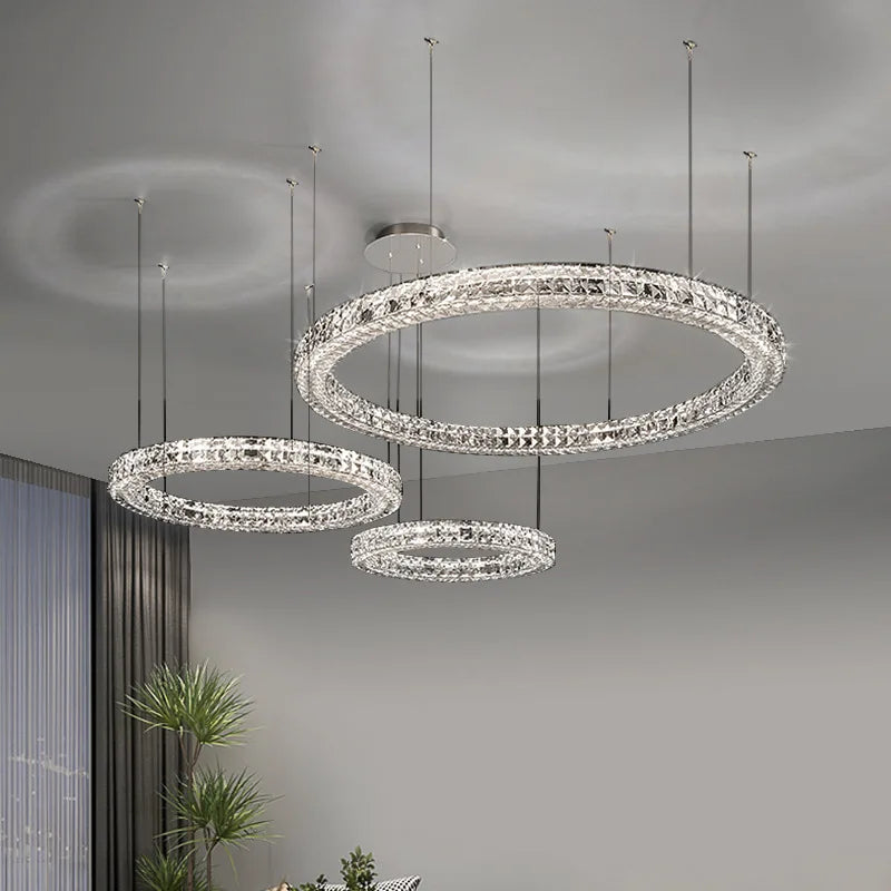 Afralia™ Crystal Pendant Light Chandelier for Luxe Home Decor