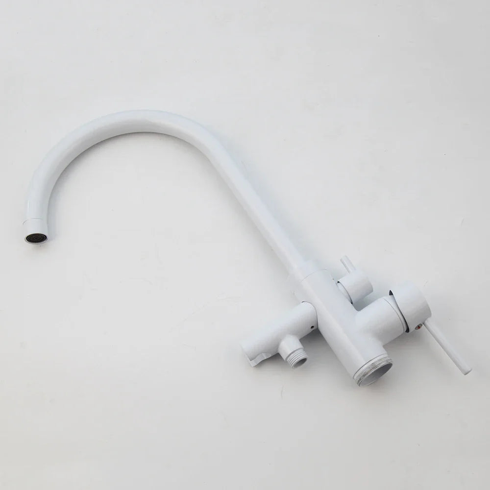 Afralia™ Dual Handle Bathtub Faucet Set with Hand Shower, Floor Mounted Hot Cold Mixer