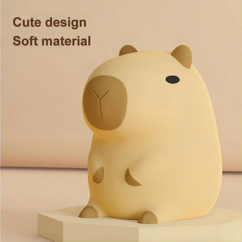 Afralia™ Capybara Night Light: USB Rechargeable Cute Cartoon Lamp for Kids' Room