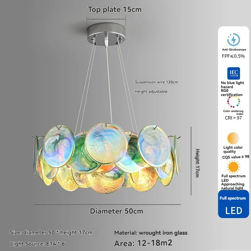 Afralia™ Pink Murano Crystal Chandelier - French Vintage Pendant Light for Home Decor