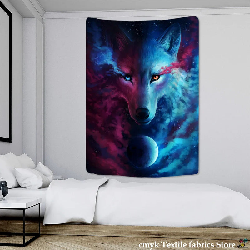 Afralia™ Boho Wildlife Tapestry Wall Hanging Psychedelic Home Decor