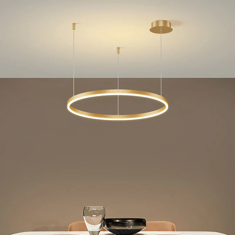 Afralia™ Modern Circular Ring LED Ceiling Chandelier for Home Indoor Lighting