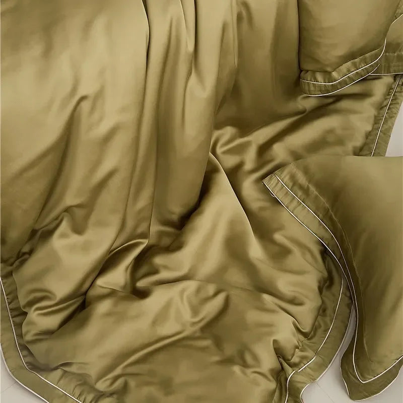 Luxury Afralia™ Cotton Bedding Set in Solid Color - Twin to King Sizes