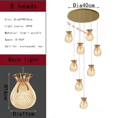 Modern LED Chandelier: Afralia™ Lucky Bag Ceiling Lamps for Home Decor, Living Room, Bedroom