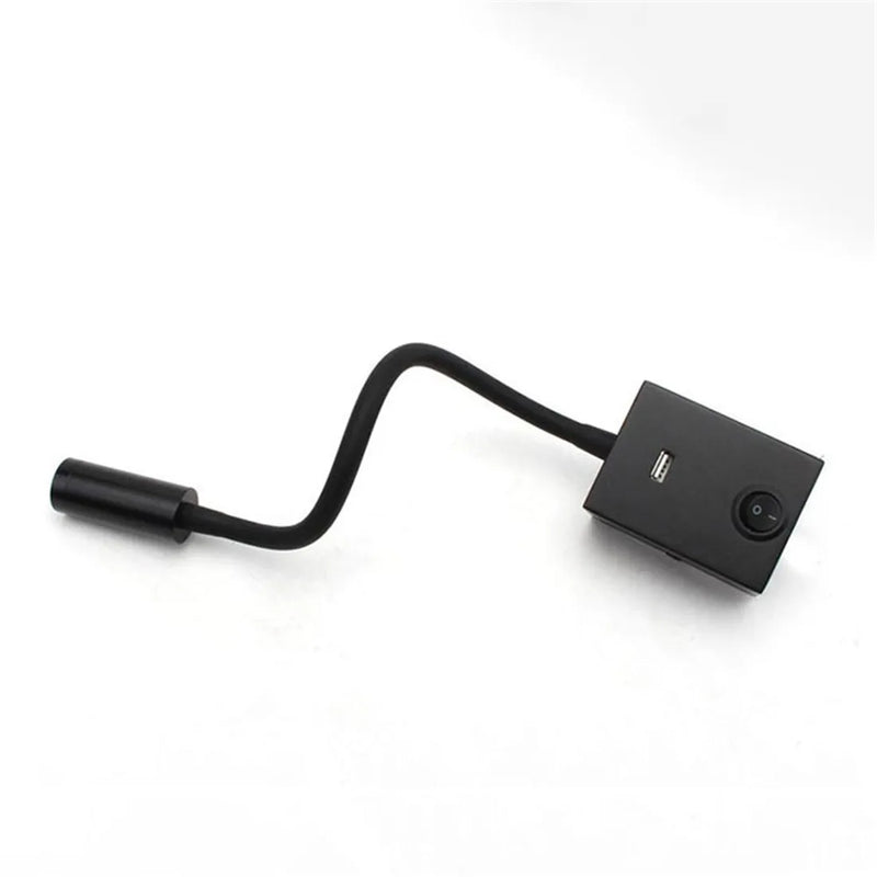 Afralia™ Wall Reading Light with USB Port Output and Switch for Bed Reading