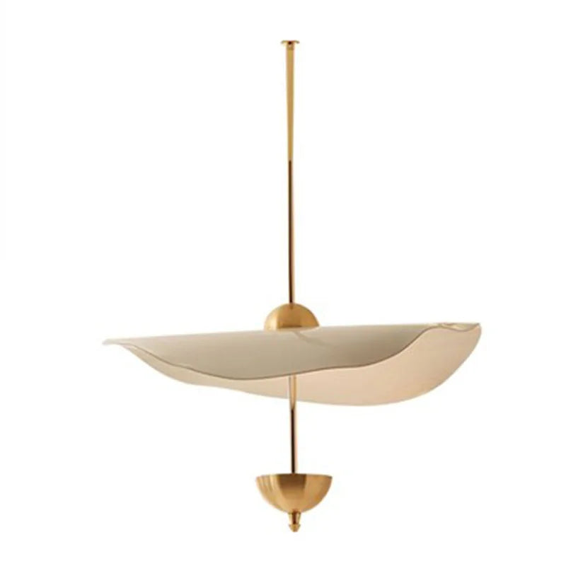 Afralia™ Lotus Leaf Pendant Lamp - Gold Metal Art Deco Lighting for Home, Restaurant, Shop