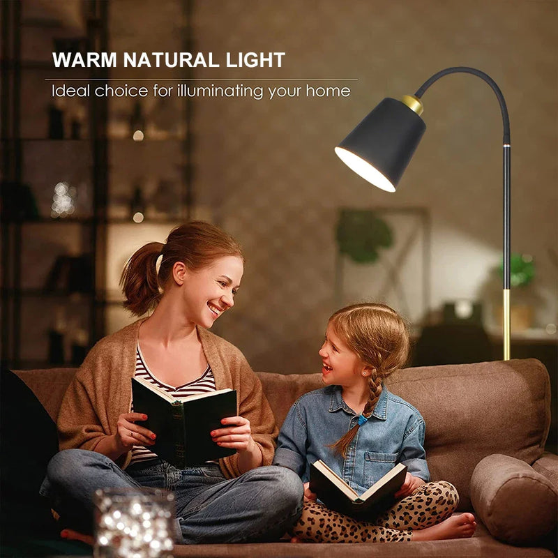 Afralia™ Nordic Floor Lamp - Creative Metal LED Standing Light for Living Room, Office, and Bedroom