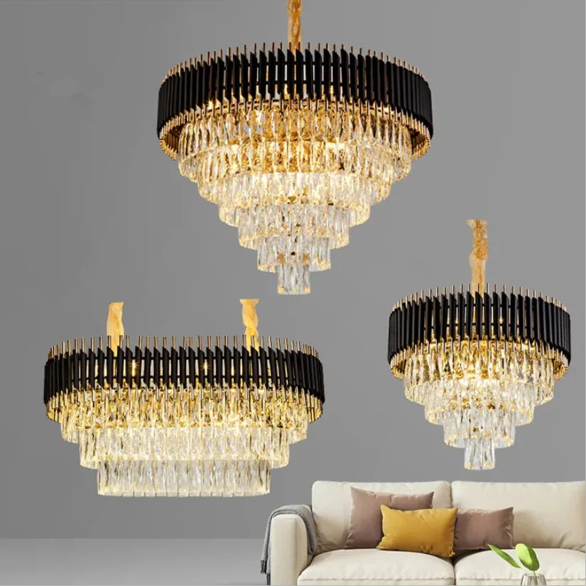 Afralia™ Crystal LED Pendant Chandelier for Modern Living Spaces