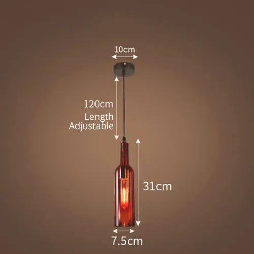 Afralia™ Nordic Wine Bottle Pendant Light LED Chandelier for Home Decor