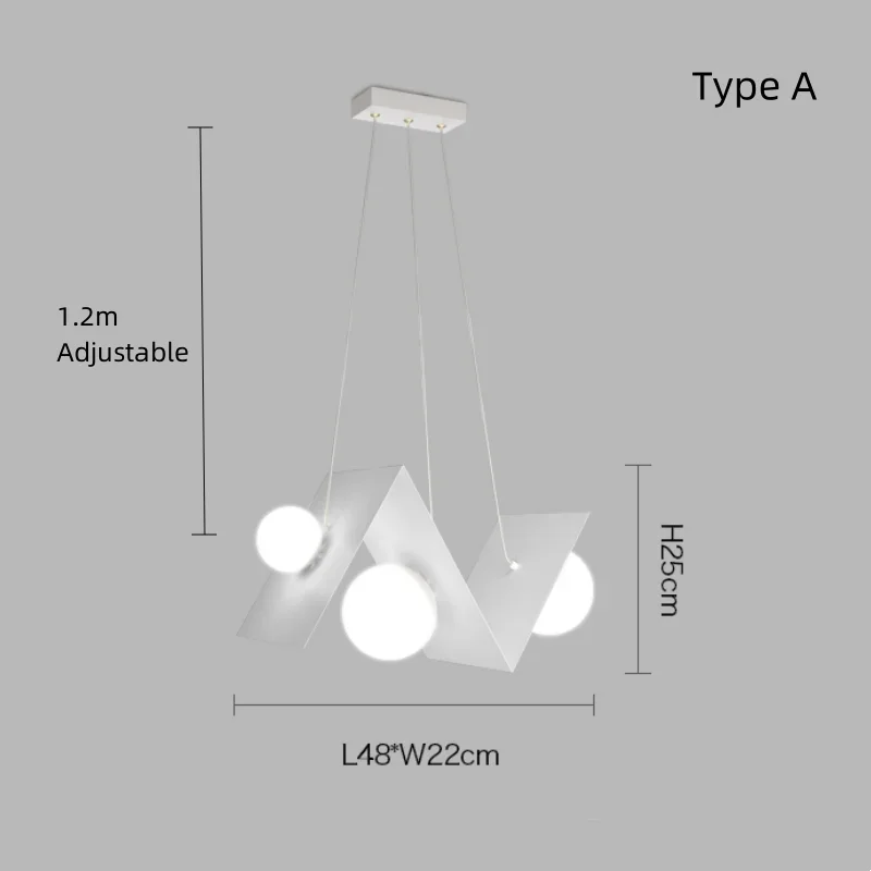 Afralia™ Minimalist Nordic Chandelier LED Hanging Lamp for Home Decoration